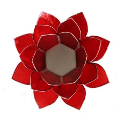 lotus sfeerlicht, lotus waxinelicht, lotusbloem rood,